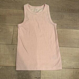GAP WOMENS HIGH NECK RIBBED TANK LIGHT PINK XS